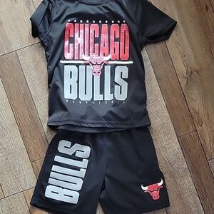 Chicago Bulls Kids' Basketball Set - Black